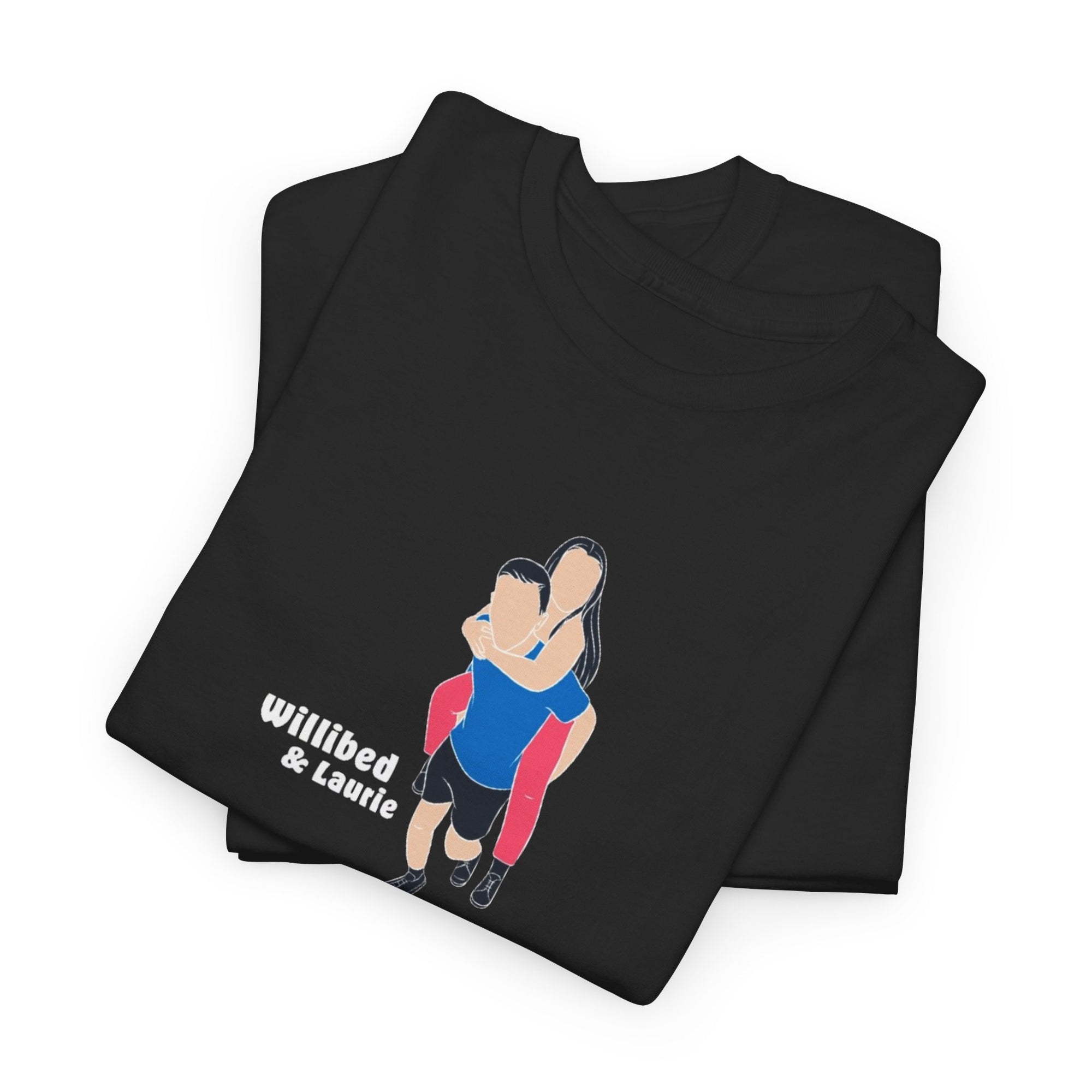 T-Shirt Logo Willibed et Laurie (Noir)