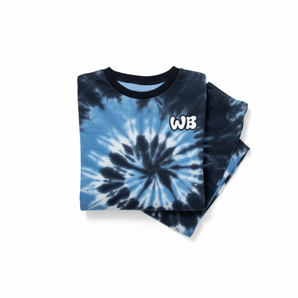 Pyjamas Willibed Univers Tie-Dye Bleu Kit Plié