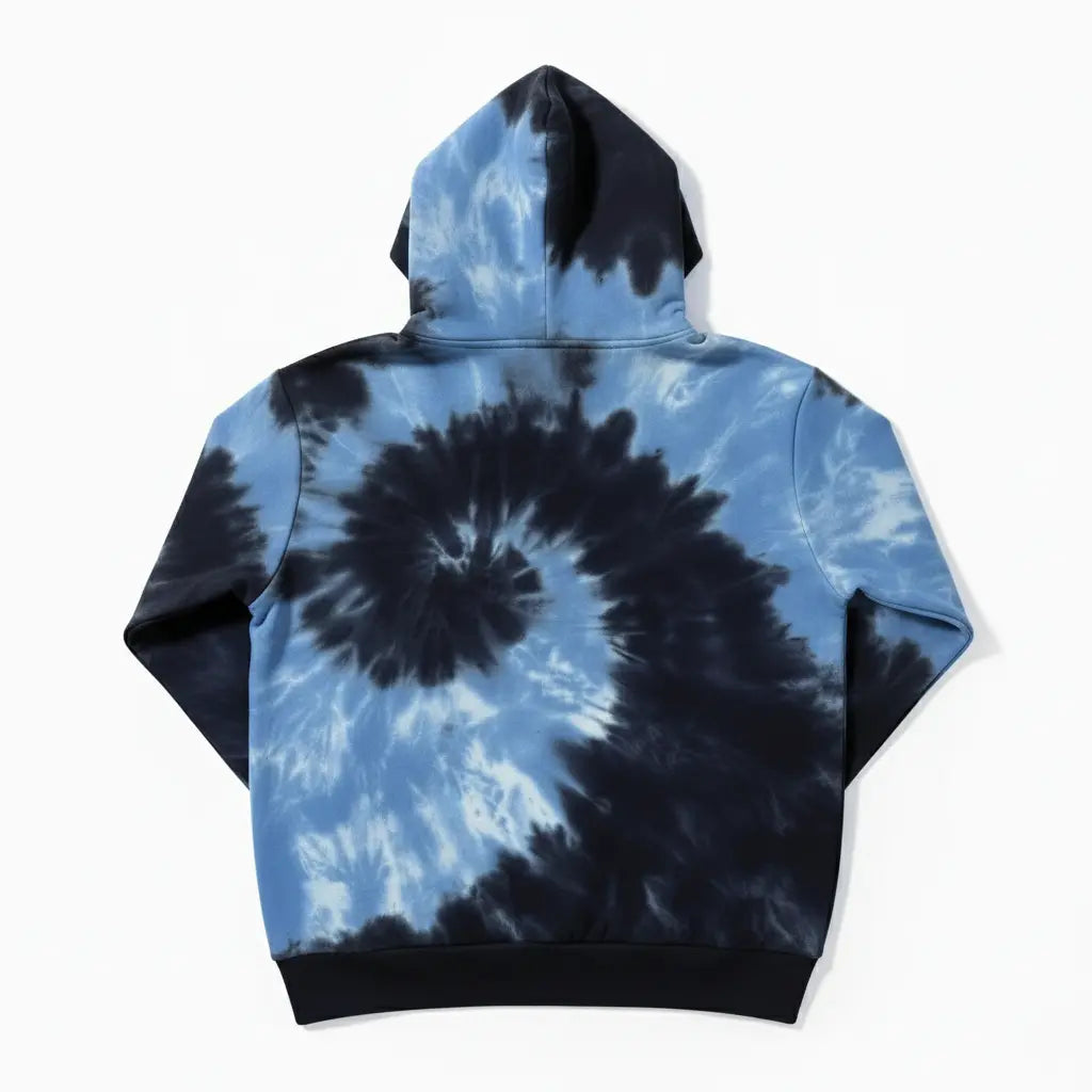 sweat a capuche tie-dye willibed bleu dos