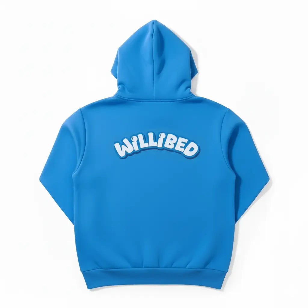 Sweat a capuche hoodie essentiel willibed bleu dos